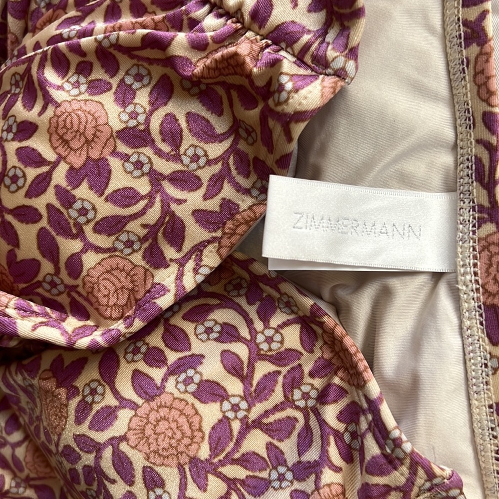 Zimmermann Purple and Pink Floral One-Piece Swimsuit - Picture 6 of 8